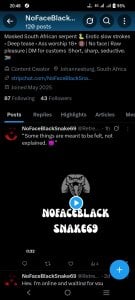 NoFaceBlackSnake69 Public Foto 5