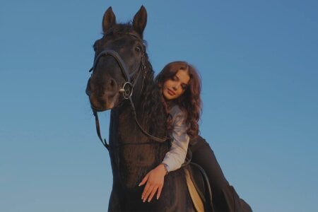 adrianawow1 Adriana on a horse Pic