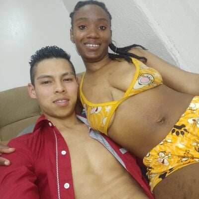 Blacckandwhitte Couple Masturbation Online Webcam Striptease